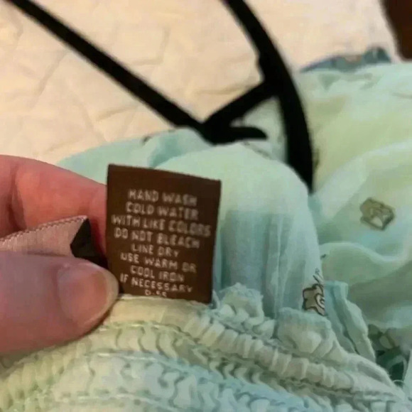 Teal and Aqua Boho Summer  Dress Size M - Picture 7 of 7